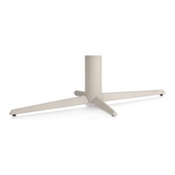 Caletta, table ovale 240 x 105 cm. - plateau en HPL Primo Laminato - pied central cr&egrave;me - Travertin