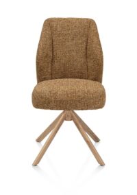 Baya, eetkamerstoel - draaibaar + relax - naturel - pocketvering - stof Sevilla - Okergeel