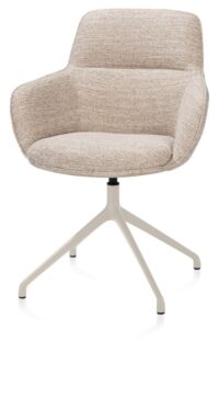 Mateo, chaise &agrave; accoudoirs - pivotante - cr&egrave;me - Bellini - Creme - Image 2