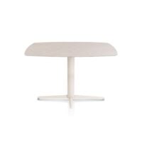 Saluti, table de bar ovale 150 x 105 cm. - pied central - crème - Light sand
