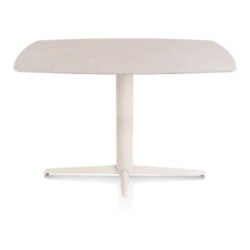 Saluti, table de bar ovale 150 x 105 cm. - pied central - crème - Light sand