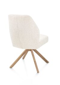 Baya, eetkamerstoel - draaibaar - naturel - pocketvering - stof Sevilla - Creme - Afbeelding 2