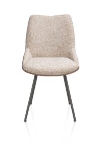 Mats, chaise - 4 pieds - graphite - Pala cognac + Luton cuivre