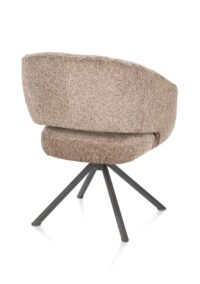Isla, armstoel - draaibaar - grafiet - stof Valencia - Taupe - Afbeelding 3