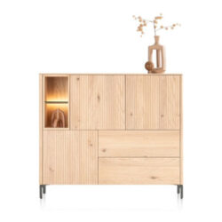 Trenton, dressette 153 cm - 3-deuren + 2-laden + 2-niches - natural