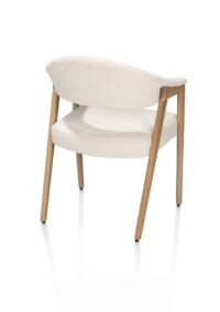 Zaya, Armstoel eiken natural, stof Sevilla, incl. Nosag - Creme - Afbeelding 3