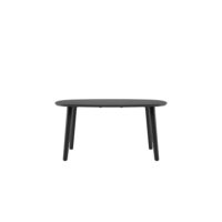 Odda, table 160 x 125 cm - oval - pied bois - Onyx