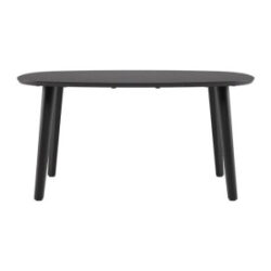 Odda, table 160 x 125 cm - oval - pied bois - Onyx