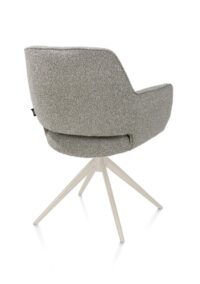 Kian, chaise à accoudoirs - pivotant avec fonction relax - crème - tissu Cloudy - Olive - Image 3