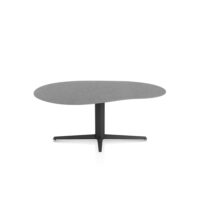 Saluti, table organic 180 X 120 cm. - pied central - noir - Anthracite