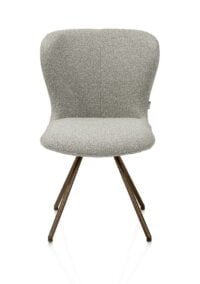 Ethan, eetkamerstoel - draaibaar steelbrown - 4-poot - stof Cloudy - Olijf