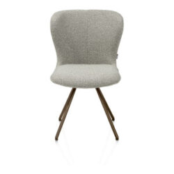 Ethan, eetkamerstoel - draaibaar steelbrown - 4-poot - stof Cloudy - Olijf