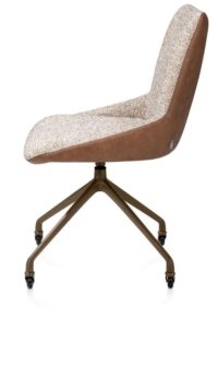 Mats, chaise - roulettes - steelbrown - Pala cognac + Luton cuivre - Image 3