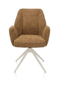 Baya, armstoel - draaibaar + relax - crème - pocketvering - stof Sevilla - Okergeel