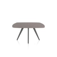 Saluti, eetkamertafel ovaal 150 x 105 cm. - 4 poot - graphiet - Lava