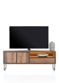 Trapani, buffet bas 160 cm - 2-portes + 1-tiroir + 1-niche (+ LED)