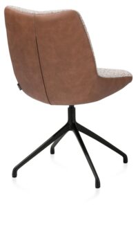 Mats, chaise - pivotante - rough off black - Pala cognac + Luton cuivre - Image 2