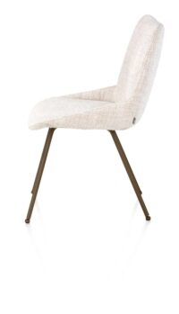 Mats, chaise - 4 pieds - steelbrown - Luton - Creme - Image 3