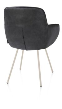 Mateo, chaise à accoudoirs - crème - Pala - Anthracite - Image 3