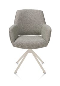Kian, chaise à accoudoirs - pivotant - crème - tissu Cloudy - Olive
