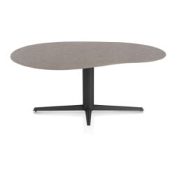 Saluti, table organic 180 X 120 cm. - pied central - noir - Lava