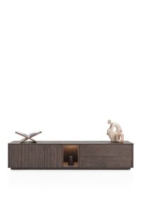 Trenton, buffet bas 210 cm - 2-portes + 2-tiroirs + 1-niche - Clay - Image 2