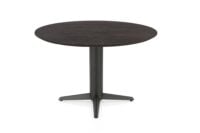 Caletta, eetkamertafel rond 120 cm. - eiken blad - centrale teenpoot grafiet - Basalt