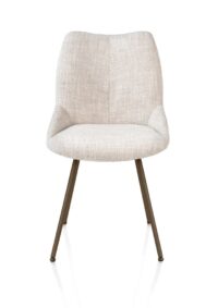Mats, chaise - 4 pieds - steelbrown - Luton - Creme