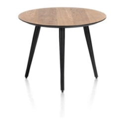 Maze, table basse ronde 60 cm - hauteur 46 cm - Railway brown