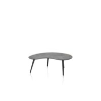 Maze, table basse 100 x 59 cm - forme haricot - hauteur 39 cm - Anthracite