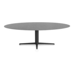 Saluti, table ellipse 240 X 110 cm. - pied central - noir - Anthracite