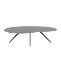 Saluti, table organic 240 x 120 cm. - 4 pieds - steelbrown - Anthracite