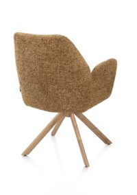 Baya, armstoel - draaibaar - naturel - pocketvering - stof Sevilla - Okergeel - Afbeelding 2
