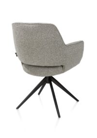 Kian, chaise à accoudoirs - fixe - rough off black - tissu Cloudy - Olive - Image 3