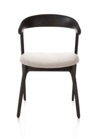 Bellami, chaise - pietement chene basalt - tissu Livigno - Creme