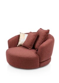 Cervos, fauteuil pivotant - rond 130cm incl. 1 coussin 60x60 + 1 coussin 45x45