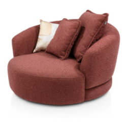 Cervos, fauteuil pivotant - rond 130cm incl. 1 coussin 60x60 + 1 coussin 45x45