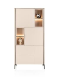 Trentino, Armoire de rangement 95 cm. - 3 portes + 2 tiroirs + 4 pinces - Creme - Image 3