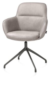 Mateo, chaise à accoudoirs - pivotante - graphite - Pala - Gris clair - Image 2