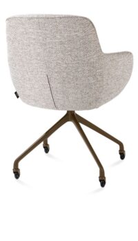 Mateo, chaise à accoudoirs - roulettes - steelbrown - Bellini - Caillou - Image 3