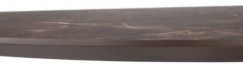 Caletta, Eetkamertafel Ovaal 270 X 110 Cm. - Hpl Primo Laminato Blad - Centrale Teenpoot Cr&egrave;me - Marble Brown - Afbeelding 2