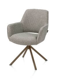 Kian, chaise à accoudoirs - pivotant - steelbrown - tissu Cloudy - Olive - Image 2