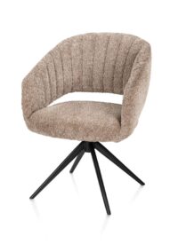 Isla, armstoel - draaibaar - rough off black - stof Valencia - Taupe - Afbeelding 2