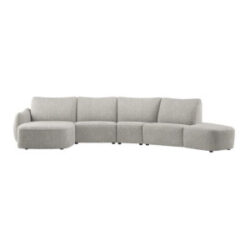 OLVERA - longchair links - 1 zits zonder armen - triangel element met rug - curved ottomane rechts