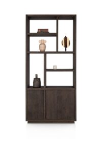 Gijon, bibliotheque 100 cm - 4-portes + 6-niches