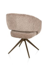 Isla, armstoel - vast - steelbrown - stof Valencia - Taupe - Afbeelding 3