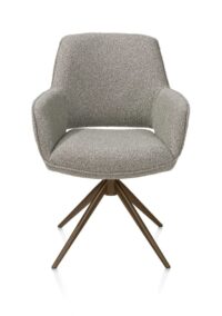 Kian, chaise à accoudoirs - pivotant avec fonction relax - steelbrown - tissu Cloudy - Olive