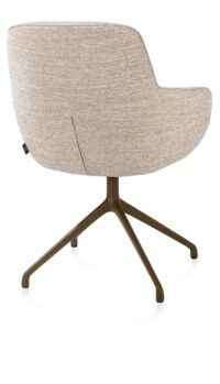 Mateo, chaise à accoudoirs - pivotante - steelbrown - Bellini - Creme - Image 3