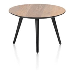 Maze, table basse ronde 60 cm - hauteur 39 cm - Railway brown