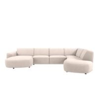 Tineo, canapé en u - tissu Ponti